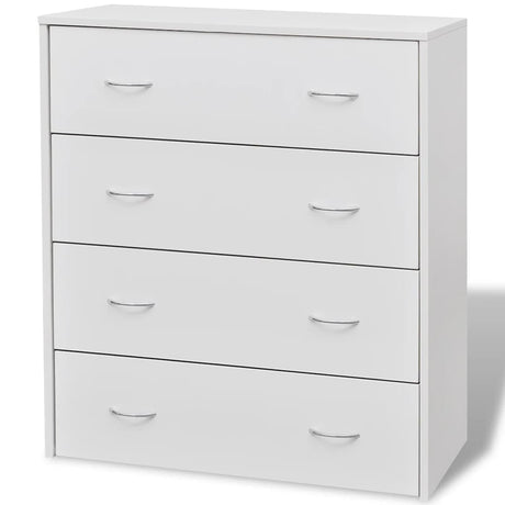 Wooden Chest Of 4 Drawers 60cm Wide With Handle - Vantage Home