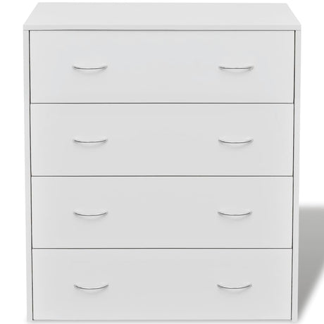 Wooden Chest Of 4 Drawers 60cm Wide With Handle - Vantage Home
