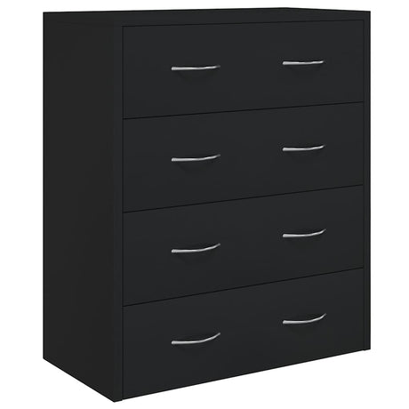 Wooden Chest Of 4 Drawers 60cm Wide With Handle - Vantage Home
