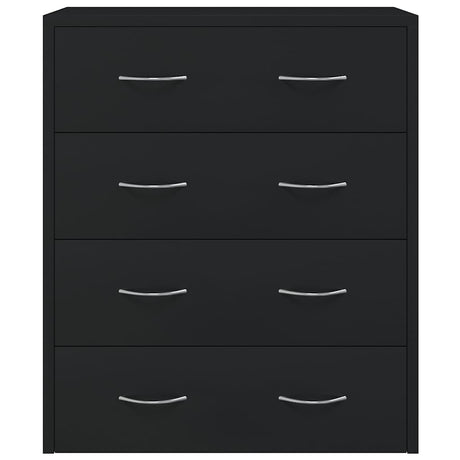 Wooden Chest Of 4 Drawers 60cm Wide With Handle - Vantage Home
