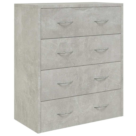 Wooden Chest Of 4 Drawers 60cm Wide With Handle - Vantage Home