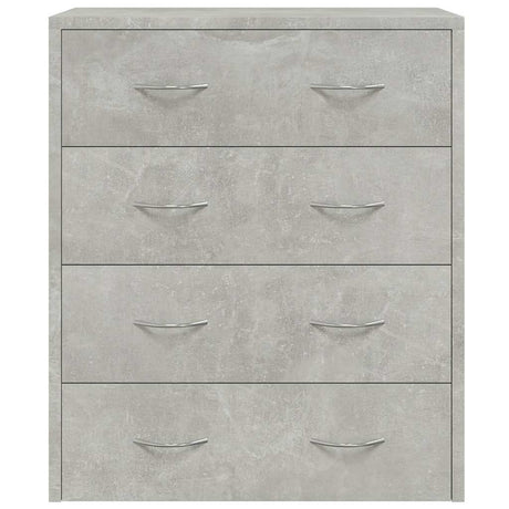 Wooden Chest Of 4 Drawers 60cm Wide With Handle - Vantage Home