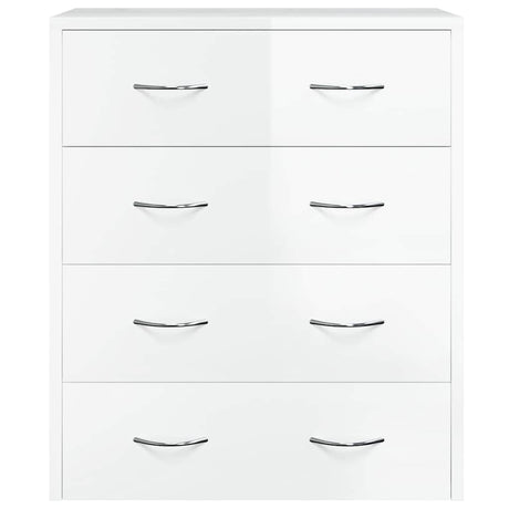 Wooden Chest Of 4 Drawers 60cm Wide With Handle - Vantage Home