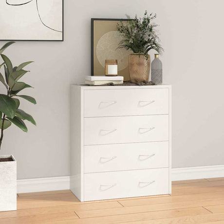 Wooden Chest Of 4 Drawers 60cm Wide With Handle - Vantage Home