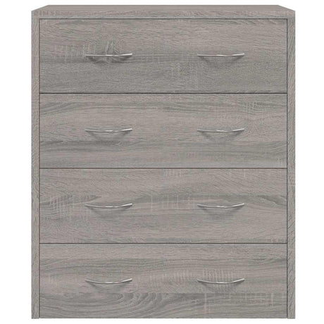 Wooden Chest Of 4 Drawers 60cm Wide With Handle - Vantage Home