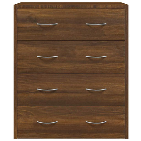 Wooden Chest Of 4 Drawers 60cm Wide With Handle - Vantage Home