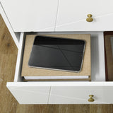 Wooden Chest Of 4 Drawers 60cm Wide With Metal Legs - Velmora