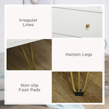 Wooden Chest Of 4 Drawers 60cm Wide With Metal Legs - Velmora