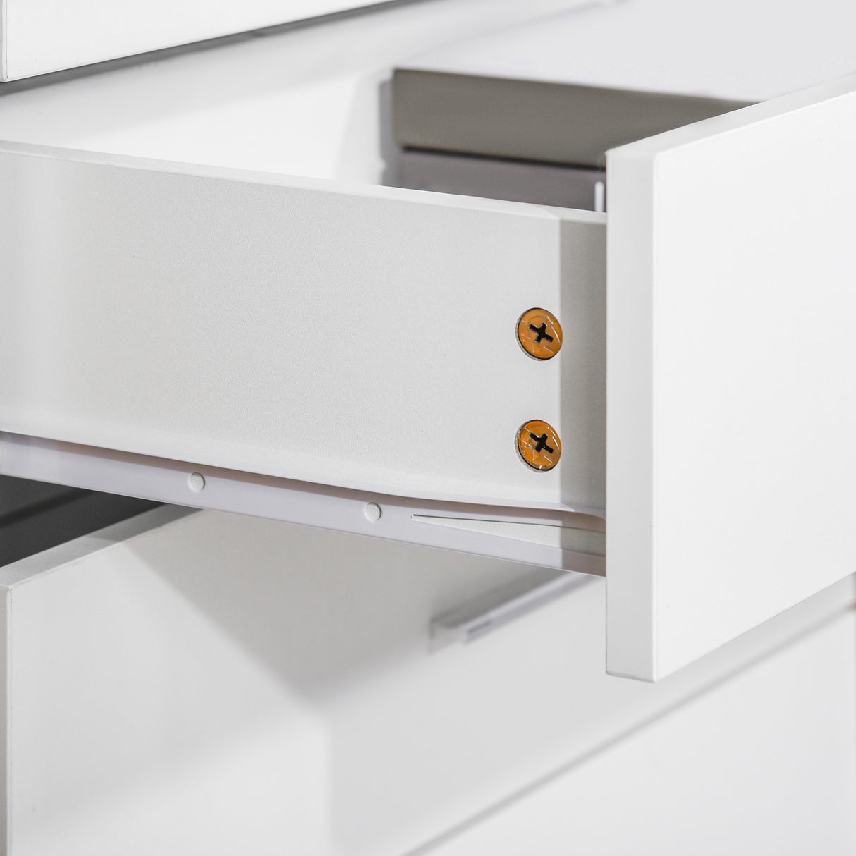 Wooden Chest Of 4 Drawers 60cm Wide With Metal Rails - Velmora