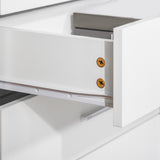 Wooden Chest Of 4 Drawers 60cm Wide With Metal Rails - Velmora