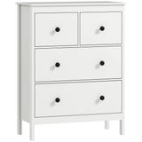 Wooden Chest Of 4 Drawers 74cm Wide - Velmora