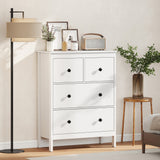 Wooden Chest Of 4 Drawers 74cm Wide - Velmora