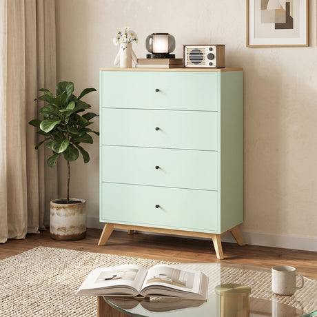 Wooden Chest Of 4 Drawers 77cm Wide - Velmora