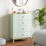 Wooden Chest Of 4 Drawers 77cm Wide - Velmora