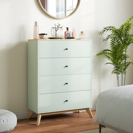 Wooden Chest Of 4 Drawers 77cm Wide - Velmora