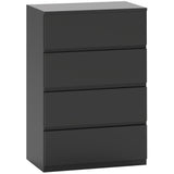Wooden Chest Of 4 Drawers 80cm H x 55cm W x 34cm D - Velmora
