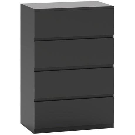 Wooden Chest Of 4 Drawers 80cm H x 55cm W x 34cm D - Velmora