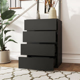 Wooden Chest Of 4 Drawers 80cm H x 55cm W x 34cm D - Velmora