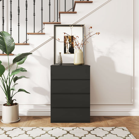 Wooden Chest Of 4 Drawers 80cm H x 55cm W x 34cm D - Velmora