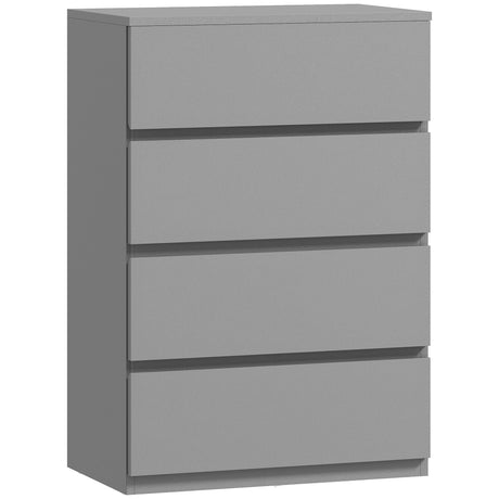 Wooden Chest Of 4 Drawers 80cm H x 55cm W x 34cm D - Velmora