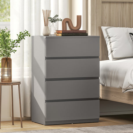 Wooden Chest Of 4 Drawers 80cm H x 55cm W x 34cm D - Velmora