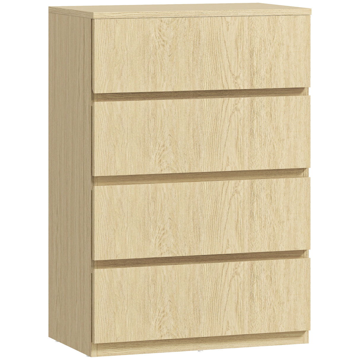Wooden Chest Of 4 Drawers 80cm H x 55cm W x 34cm D - Velmora