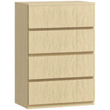 Wooden Chest Of 4 Drawers 80cm H x 55cm W x 34cm D - Velmora