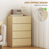 Wooden Chest Of 4 Drawers 80cm H x 55cm W x 34cm D - Velmora