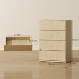 Wooden Chest Of 4 Drawers 80cm H x 55cm W x 34cm D - Velmora