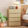 Wooden Chest Of 4 Drawers 80cm H x 55cm W x 34cm D - Velmora