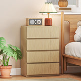 Wooden Chest Of 4 Drawers 80cm H x 55cm W x 34cm D - Velmora