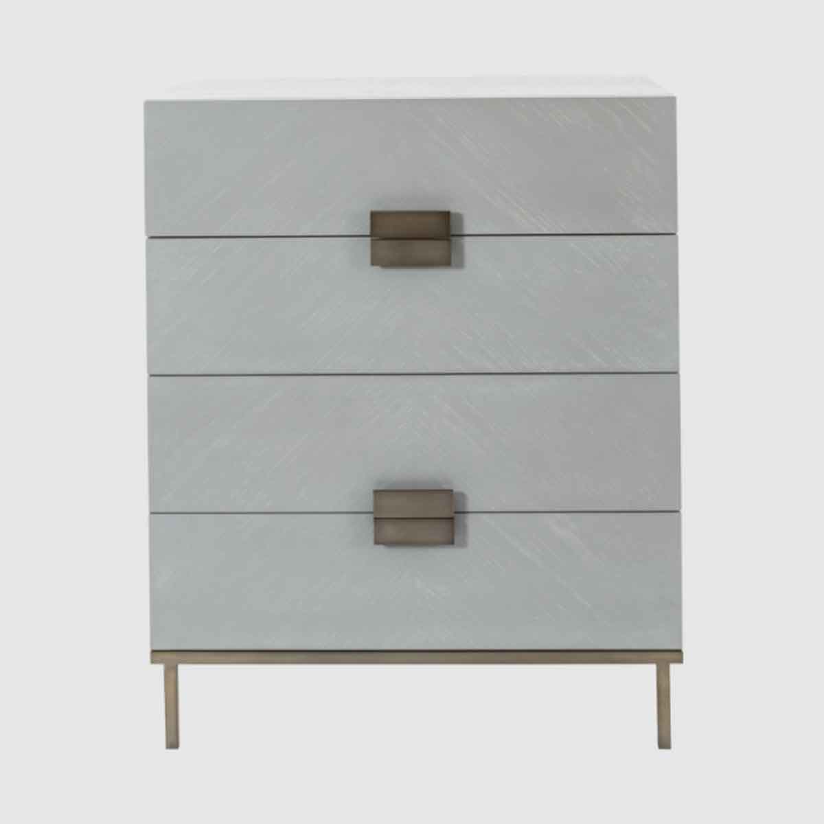 Wooden Chest Of 4 Drawers 80cm Wide - Lilly