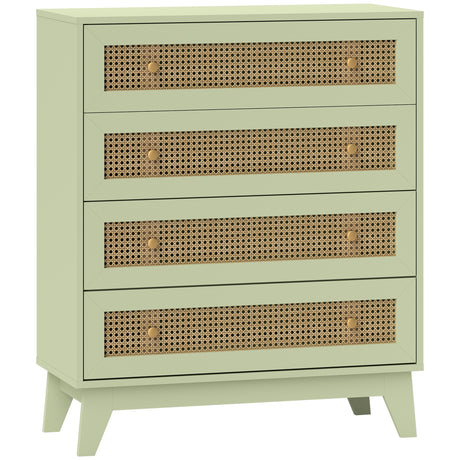 Wooden Chest Of 4 Drawers 80cm Wide - Velmora