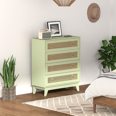 Wooden Chest Of 4 Drawers 80cm Wide - Velmora