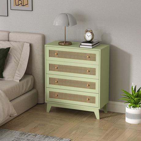 Wooden Chest Of 4 Drawers 80cm Wide - Velmora