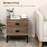 Wooden Chest Of 4 Drawers 80cm Wide With Bedside Cabinet 45cm Wide - Velmora