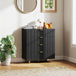Wooden Chest Of 4 Drawers 80cm Wide With Gold Handles - Velmora