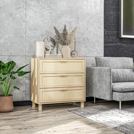 Wooden Chest Of 4 Drawers 80cm Wide With Two Bedside Cabinet 40cm Wide - Velmora