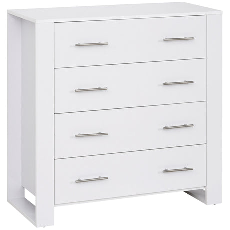 Wooden Chest Of 4 Drawers 90cm Wide - Velmora