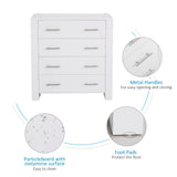 Wooden Chest Of 4 Drawers 90cm Wide - Velmora