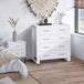 Wooden Chest Of 4 Drawers 90cm Wide - Velmora