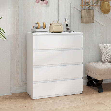 Wooden Chest Of 4 Drawers 95cm H x 80cm W- Velmora