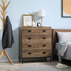 Wooden Chest Of 4 Drawers 95cm H x 80cm W x 34cm D - Velmora