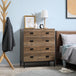 Wooden Chest Of 4 Drawers 95cm H x 80cm W x 34cm D - Velmora