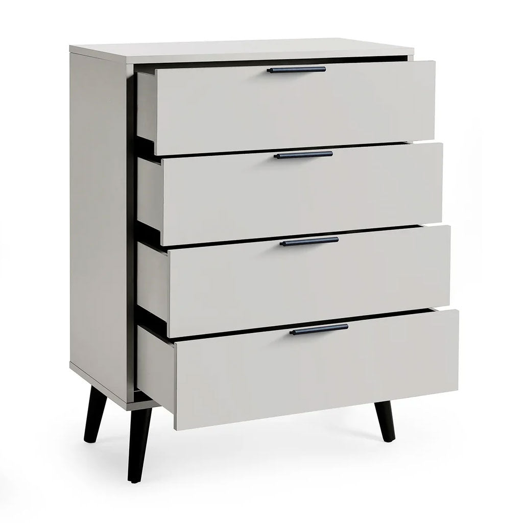 Wooden Chest Of 4 Drawers - Alba