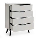 Wooden Chest Of 4 Drawers - Alba