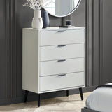 Wooden Chest Of 4 Drawers - Alba