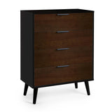 Wooden Chest Of 4 Drawers - Alba