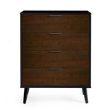 Wooden Chest Of 4 Drawers - Alba
