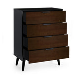 Wooden Chest Of 4 Drawers - Alba